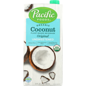 Pacific Foods Organic Original Unsweetened Coconut Milk, 32 fl oz, 12 Per Case