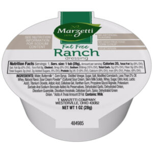 Marzetti Fat Free Ranch Dressing Single Serve, 1 Ounce, 120 Per Case