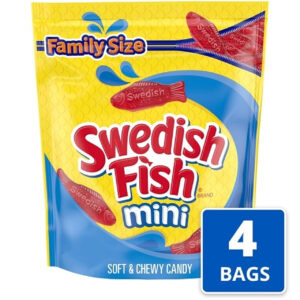 Swedish Fish Red Bag Gummy Candy, 1.8 Pound, 4 Per Case