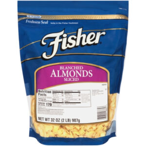 Fisher Nut Almond Sliced Blanched, 32 Ounce, 3 Per Case