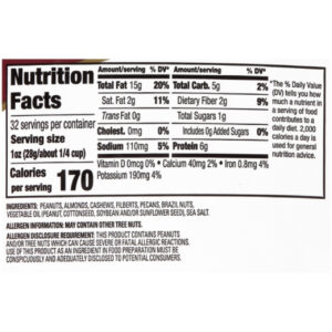 Fisher Fancy Mix With 50% Peanuts, 32 Ounce, 3 Per Case