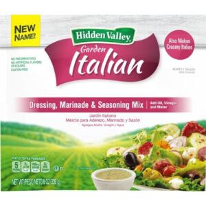 Hidden Valley Garden Italian Dressing Marinade Seasoning Mix, 8 Ounce, 18 Per Case