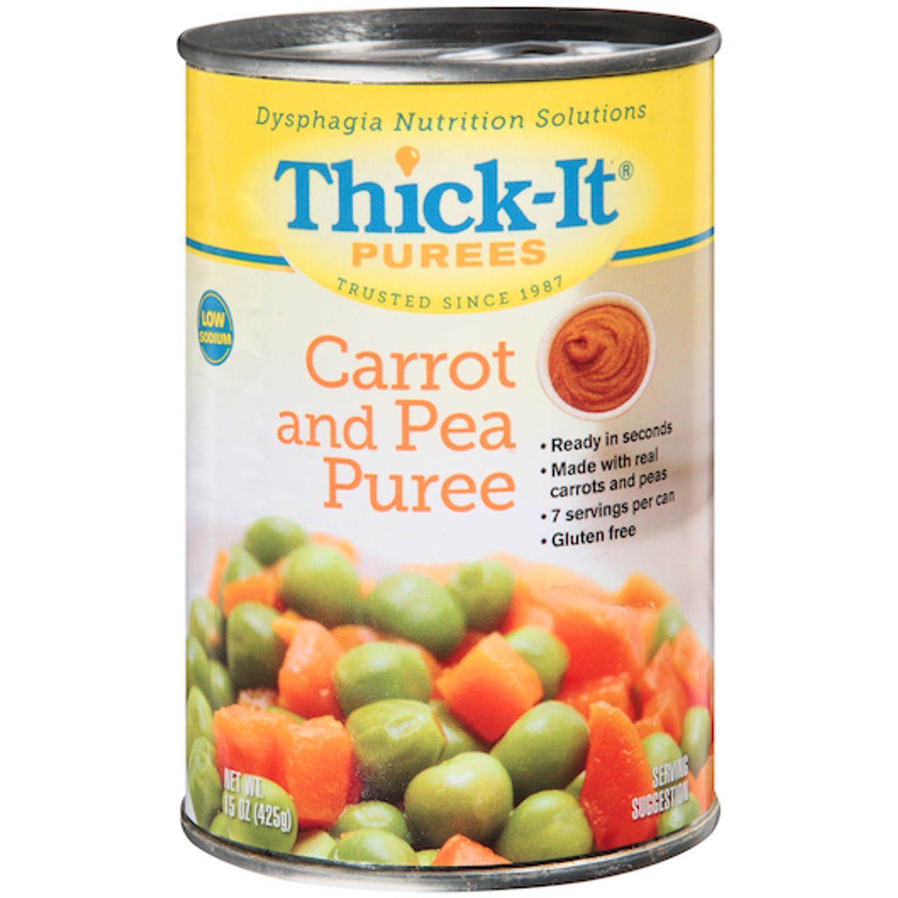 Thick-It Heat And Serve Carrot & Pea Puree, 15 Ounce, 12 Per Case