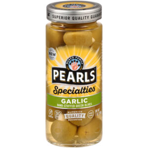 Pearls Garlic Stuffed Queen Olives, 7 Ounce, 6 Per Case