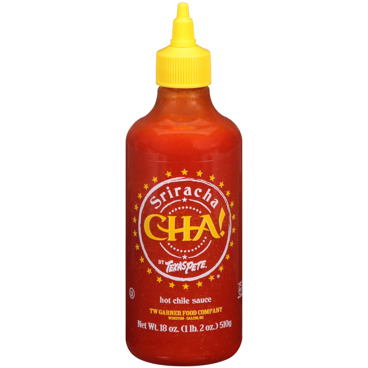 Texas Pete Cha Sriracha Hot Chile Sauce Hot Sauce Bottle, 18 Ounce, 12 Per Case
