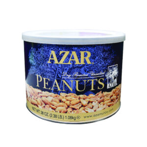 Azar Unsalted Dry Roasted Peanut, 2.38 Pounds, 6 Per Case