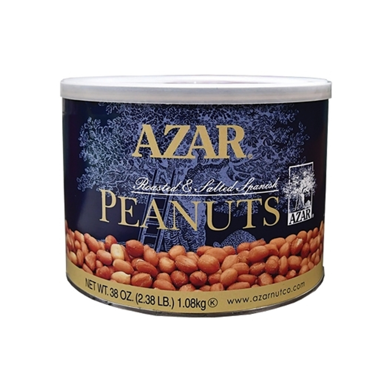 Azar Roasted Salted Redskin Spanish Peanut, 2.38 Pounds, 6 Per Case