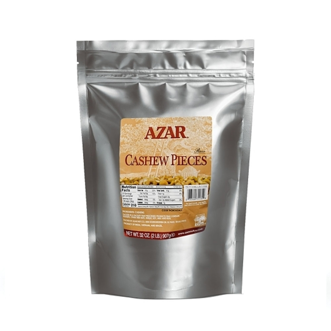 Azar Raw Cashew Pieces, 2 Pounds, 3 Per Case