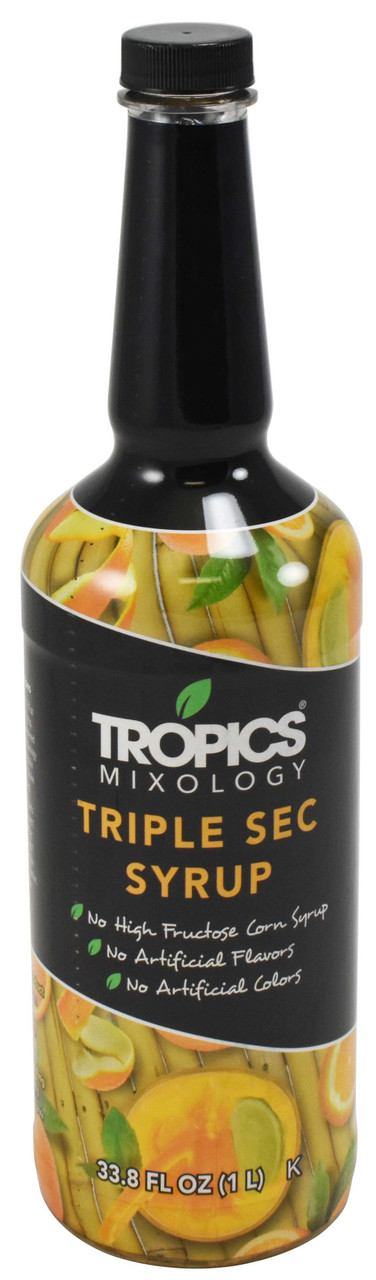 Tropics Triple Sec Syrup, 1 Liter, 12 Per Case