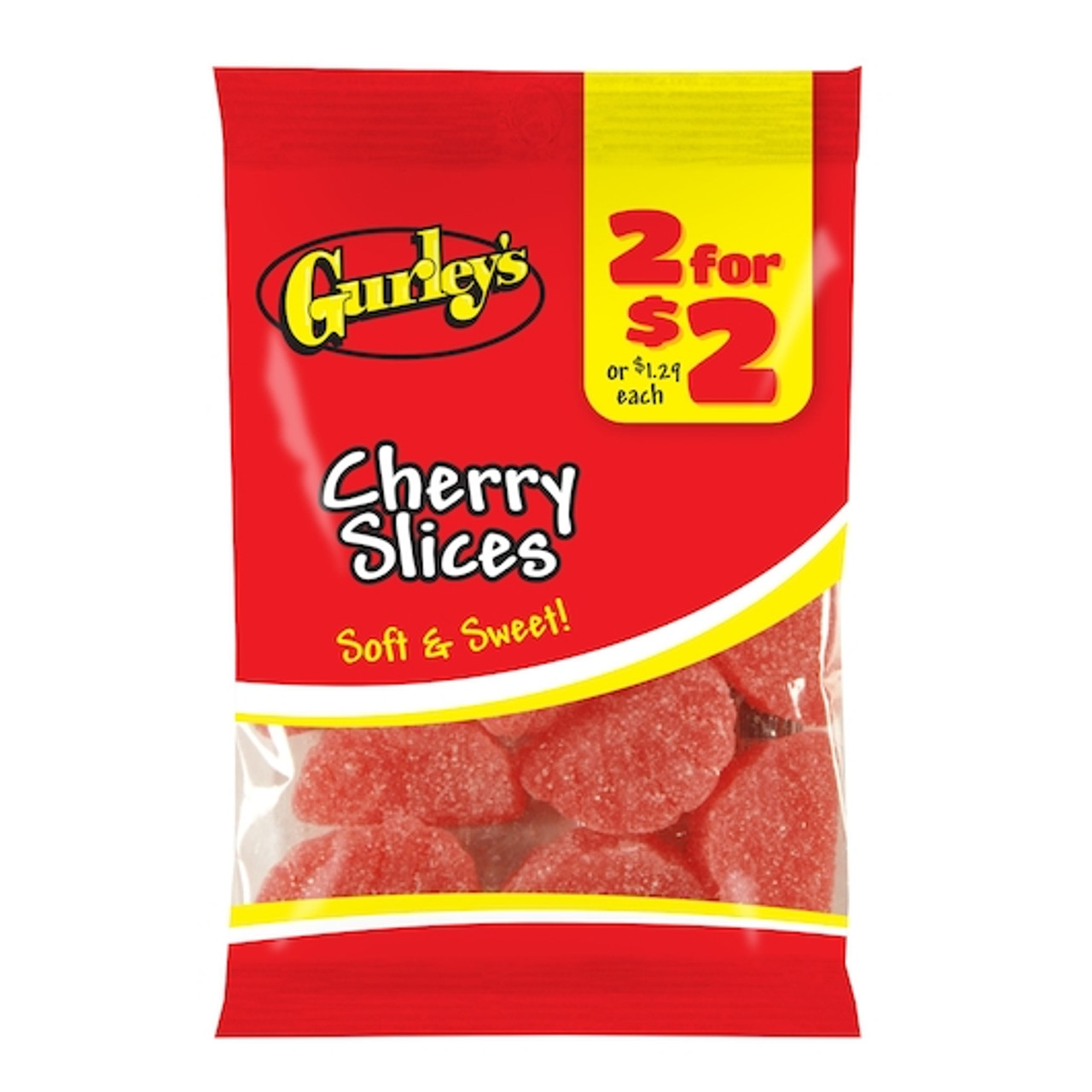 2 For $2 Cherry Slices Gummy Candy, 5 Ounce, 12 Per Case