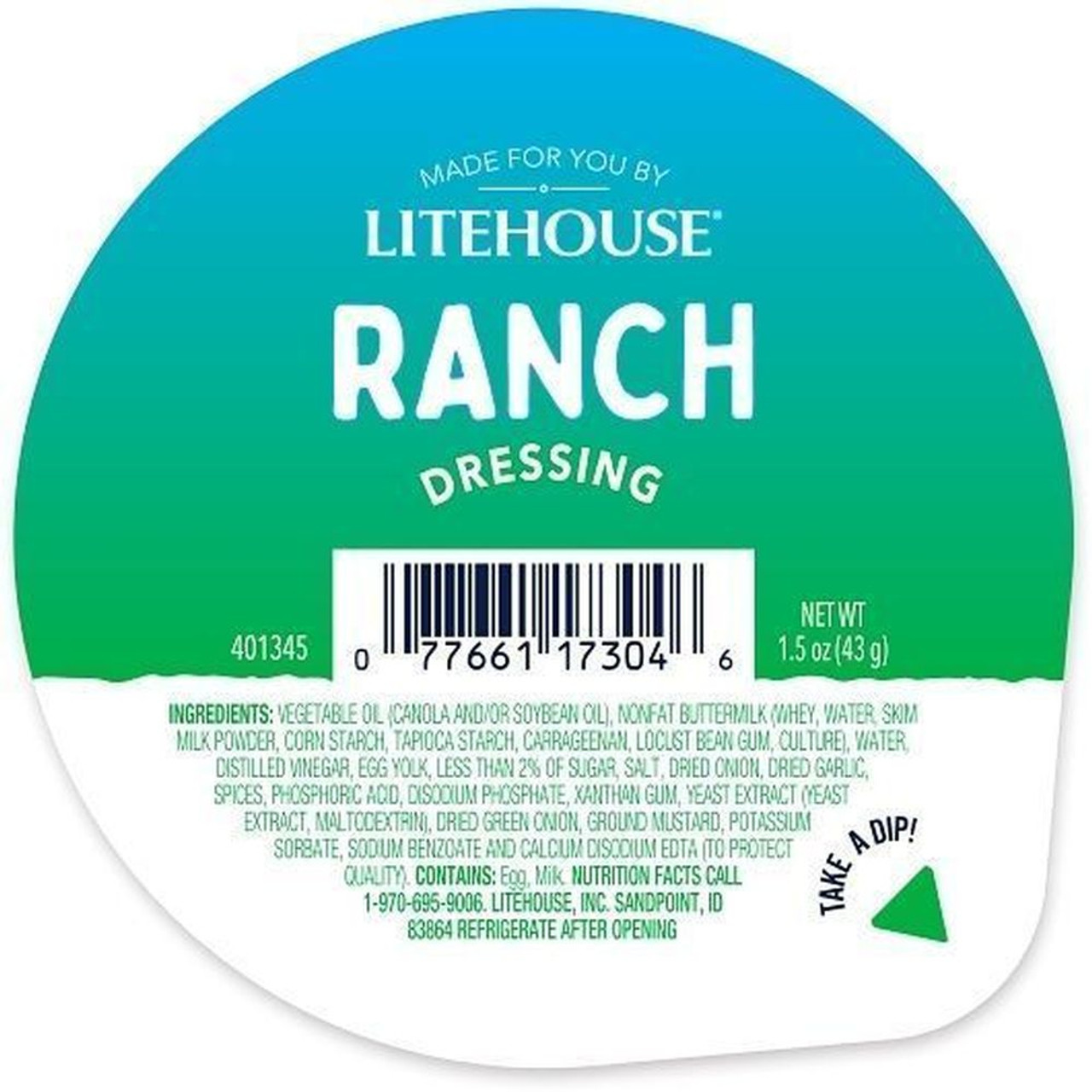 Made For You Shelf Stable Ranch, 1.5 Fluid Ounce, 48 Per Case