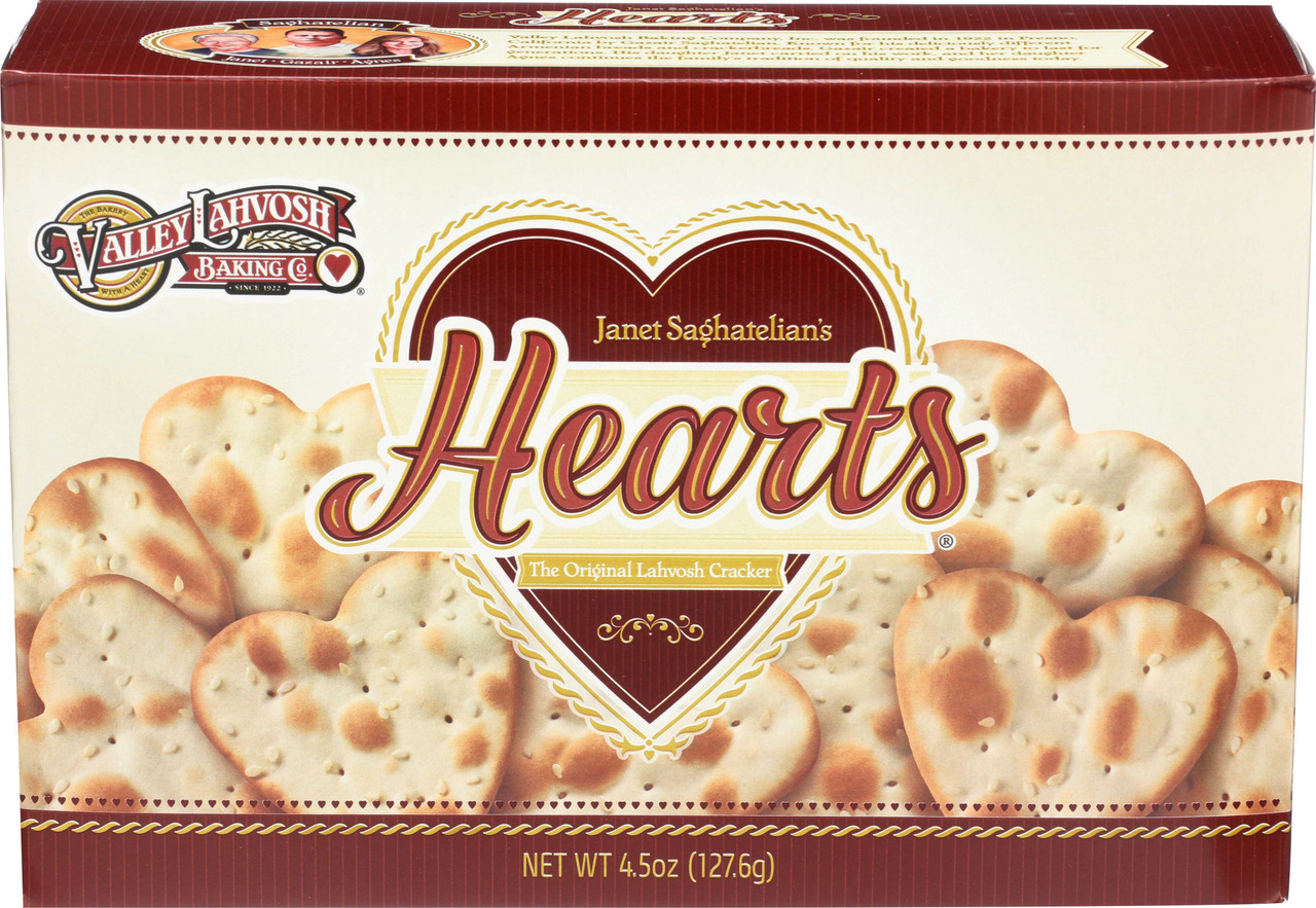 Valley Lahvosh Crackerbread Original Heart Shape, 4.5 Ounces, 12 Per Case