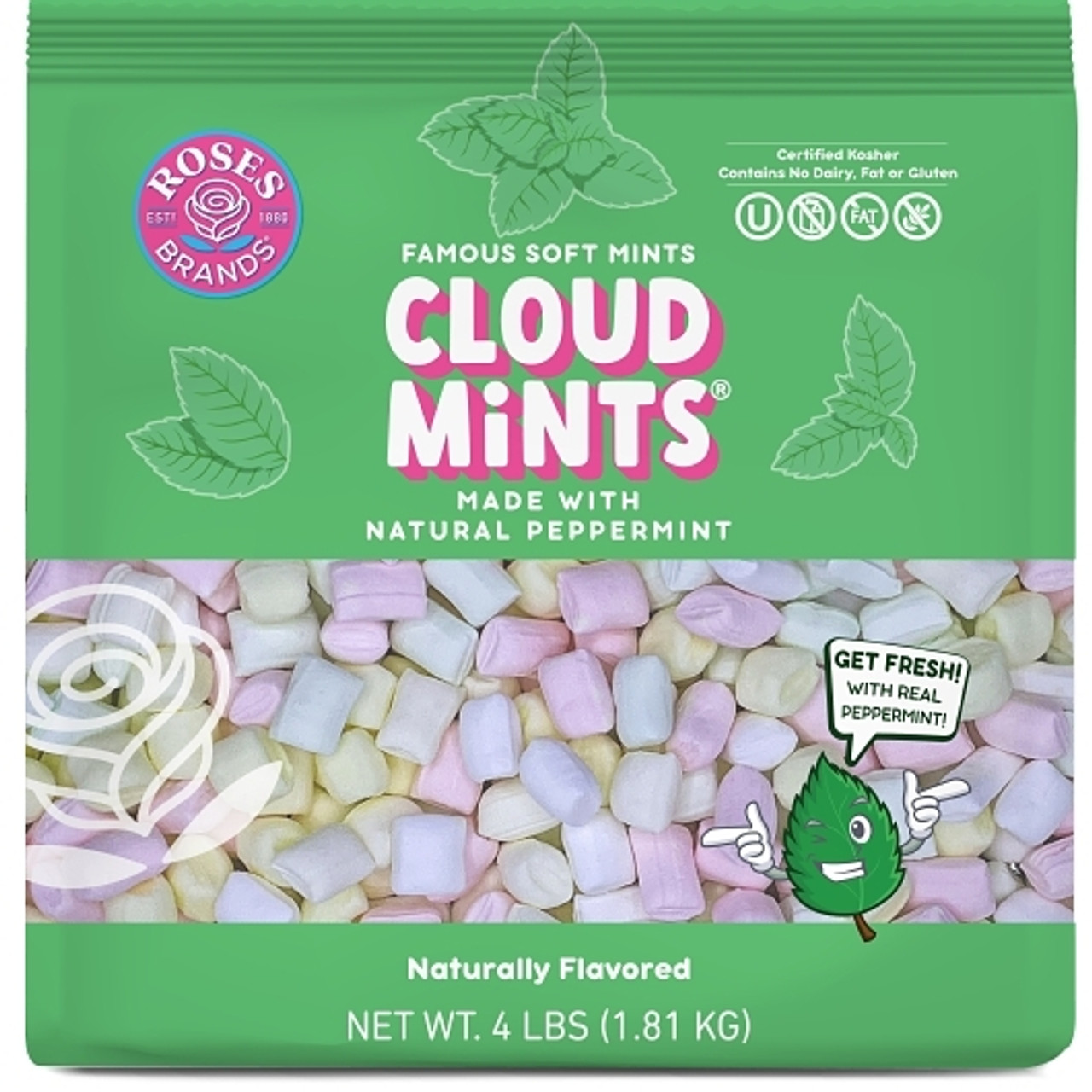 Roses Brands Cloud Mints, 4 Pound, 6 Per Case