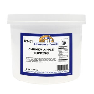 Lawrence Foods Chunky Apple Topping, 7 Pounds, 4 Per Case