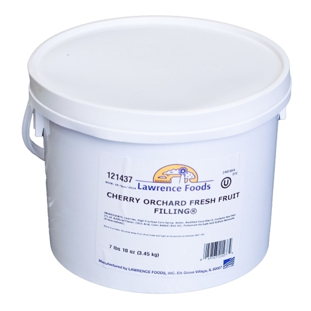 Lawrence Foods Cherry Orchard Fresh Fruit Filling, 7.625 Pound, 4 Per Case