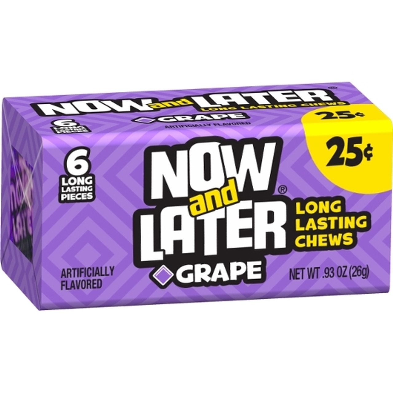 Now & Later Grape Chews, 0.93 Ounces, 12 Per Case