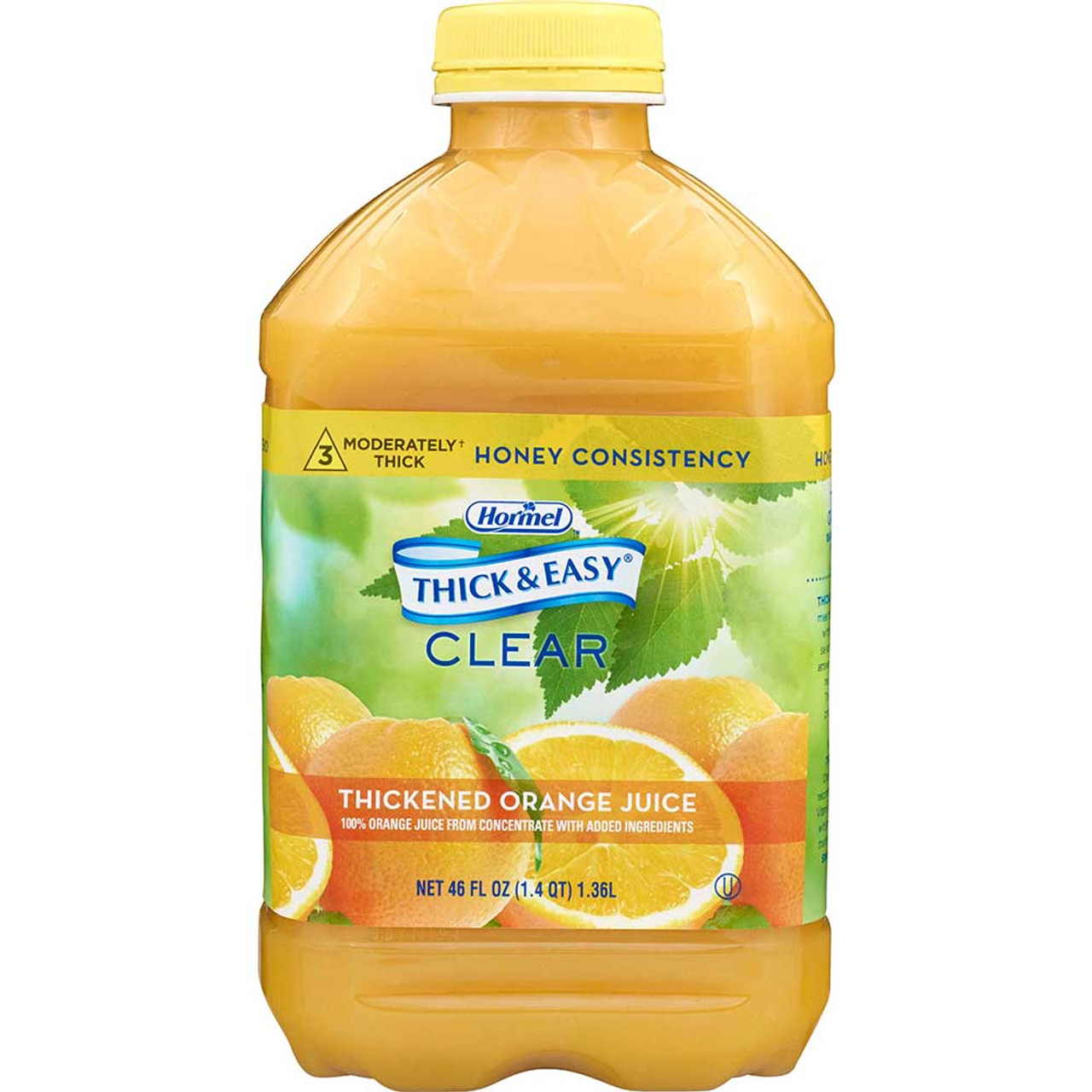 Thick & Easy Clear Thickened Orange Juice, Honey Consistency, 46 Ounce, 6 Per Case