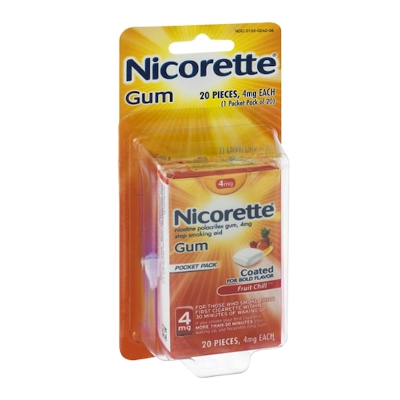 Gum 4 Milligram Fruit Chill, 20 Each, 3 Per Pack, 4 Per Case