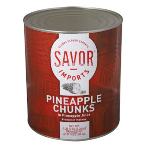 Savor Imports Pineapple Chunks In Juice, 109 Ounce, 6 Per Case