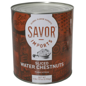 Savor Imports Sliced Water Chestnuts #10 Cans, 6 Per Case