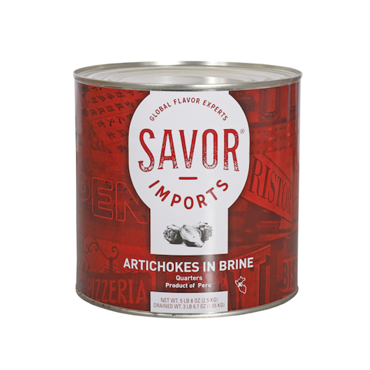 Savor Imports Quartered Artichoke Hearts, 2.5 Kilogram, 6 Per Case