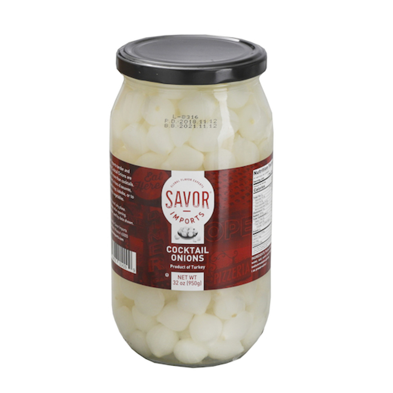 Savor Imports Cocktail Onions, 32 Ounce, 6 Per Case