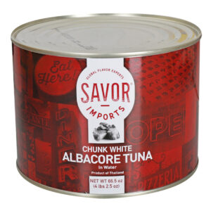 Savor Imports Tuna Albacore In Water, 66.5 Ounce, 6 Per Case