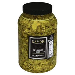 Savor Imports Sliced Pepperoncini Pepper, 1 Gallon, 4 Per Case
