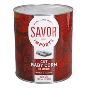Savor Imports Cut Baby Corn, 6.75 Pound, 6 Per Case