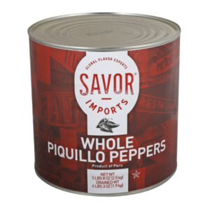Savor Imports Whole Piquillo Peppers, 3 Kilogram, 6 Per Case