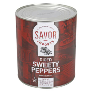 Savor Imports Diced Sweety Pepper, 105 Ounce, 2 Per Case