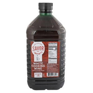 Savor Imports White Genuine Italian Alcohol Cooking Wine, 1 Gallon, 4 Per Case