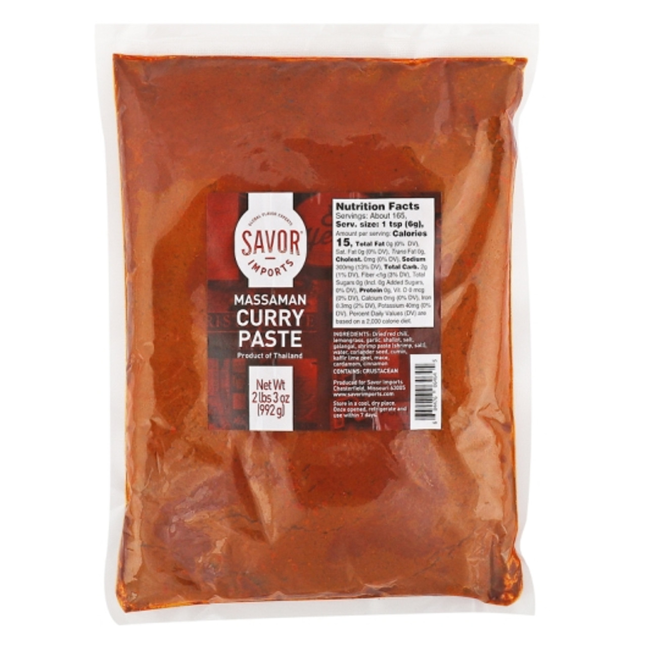 Savor Imports Massaman Curry Paste, 35 Ounce, 12 Per Case