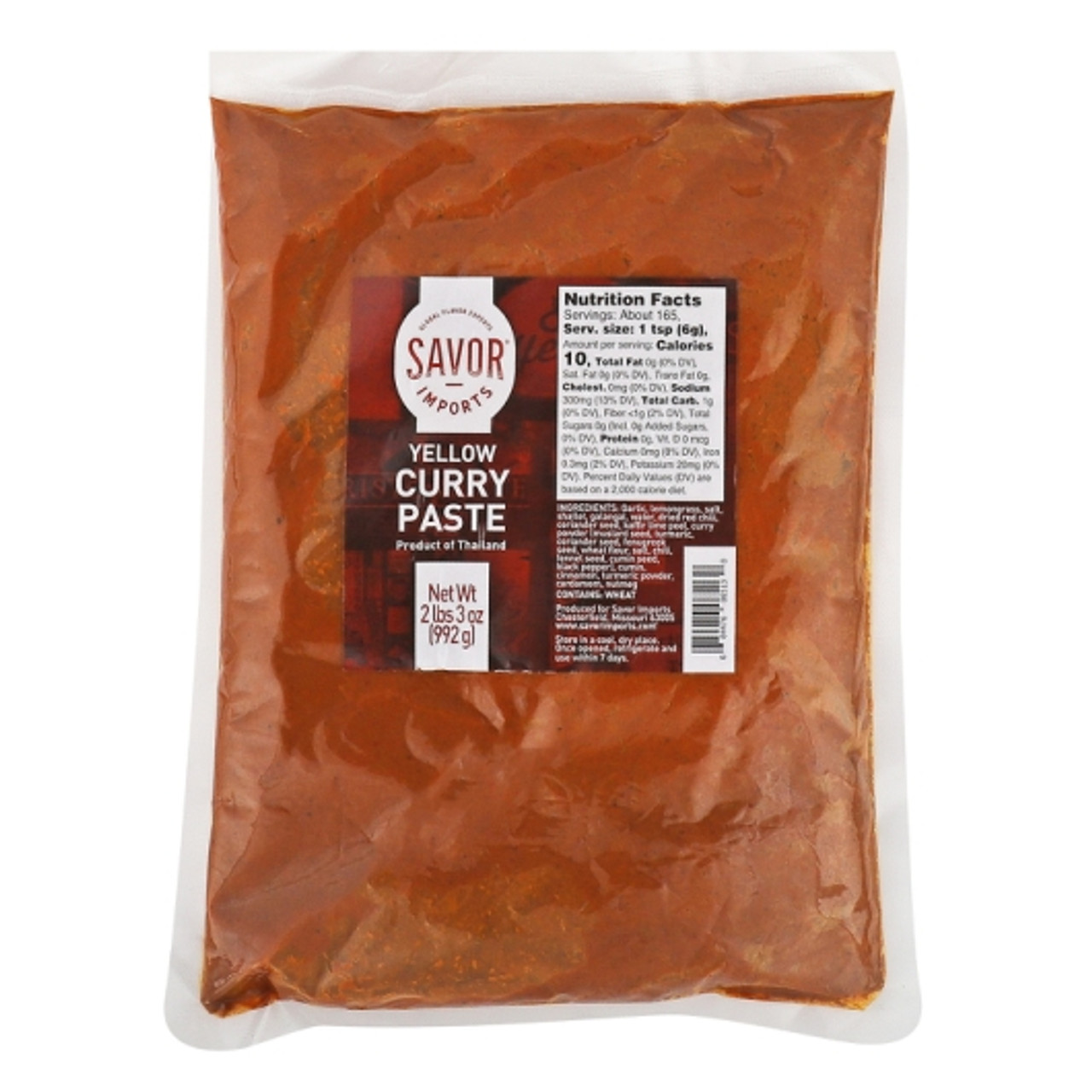 Savor Imports Yellow Curry Paste, 35 Ounce, 12 Per Case