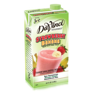 Davinci Gourmet Strawberry Banana Smoothie Mix, 64 Fluid Ounce, 6 Per Case