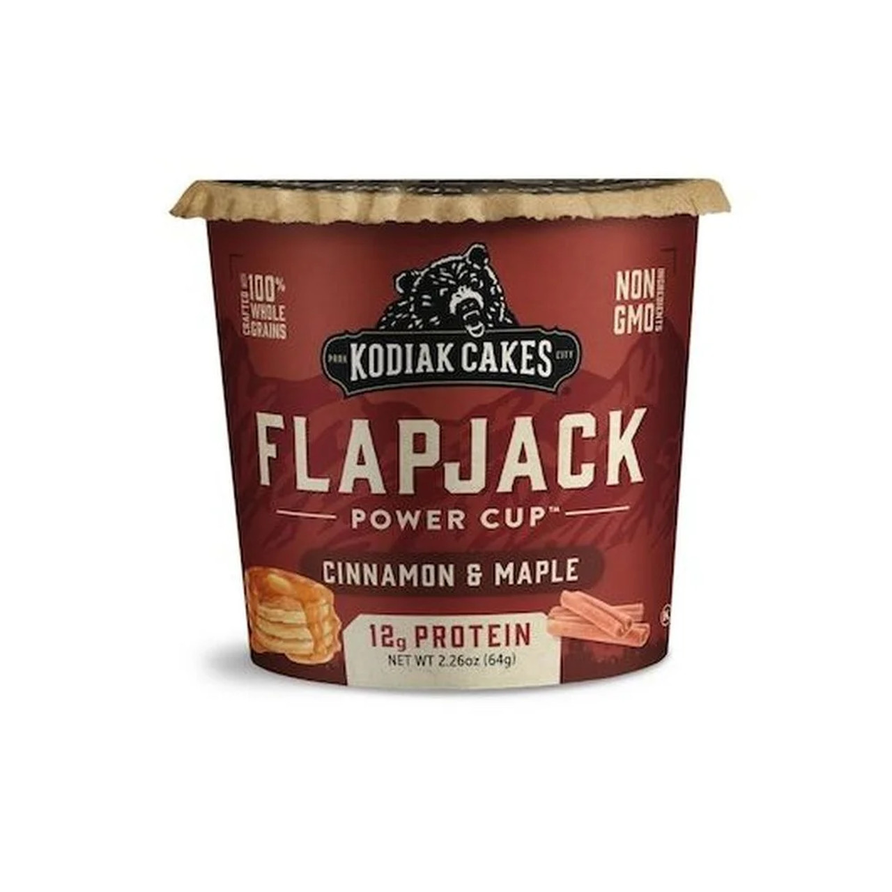 Kodiak Cakes Cinnamon & Maple Flapjack Cup, 2.26 Ounce, 12 Per Case