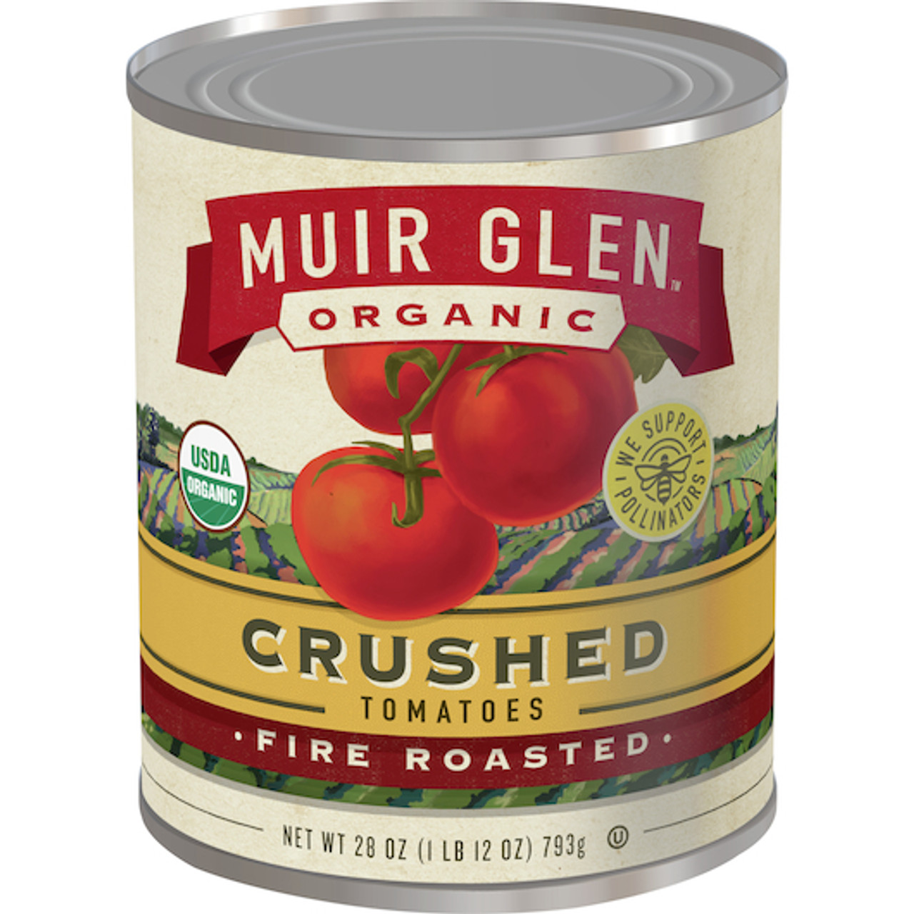 Muir Glen Organic Fire Roasted Crushed Tomatoes, 28 Ounces, 12 Per Case