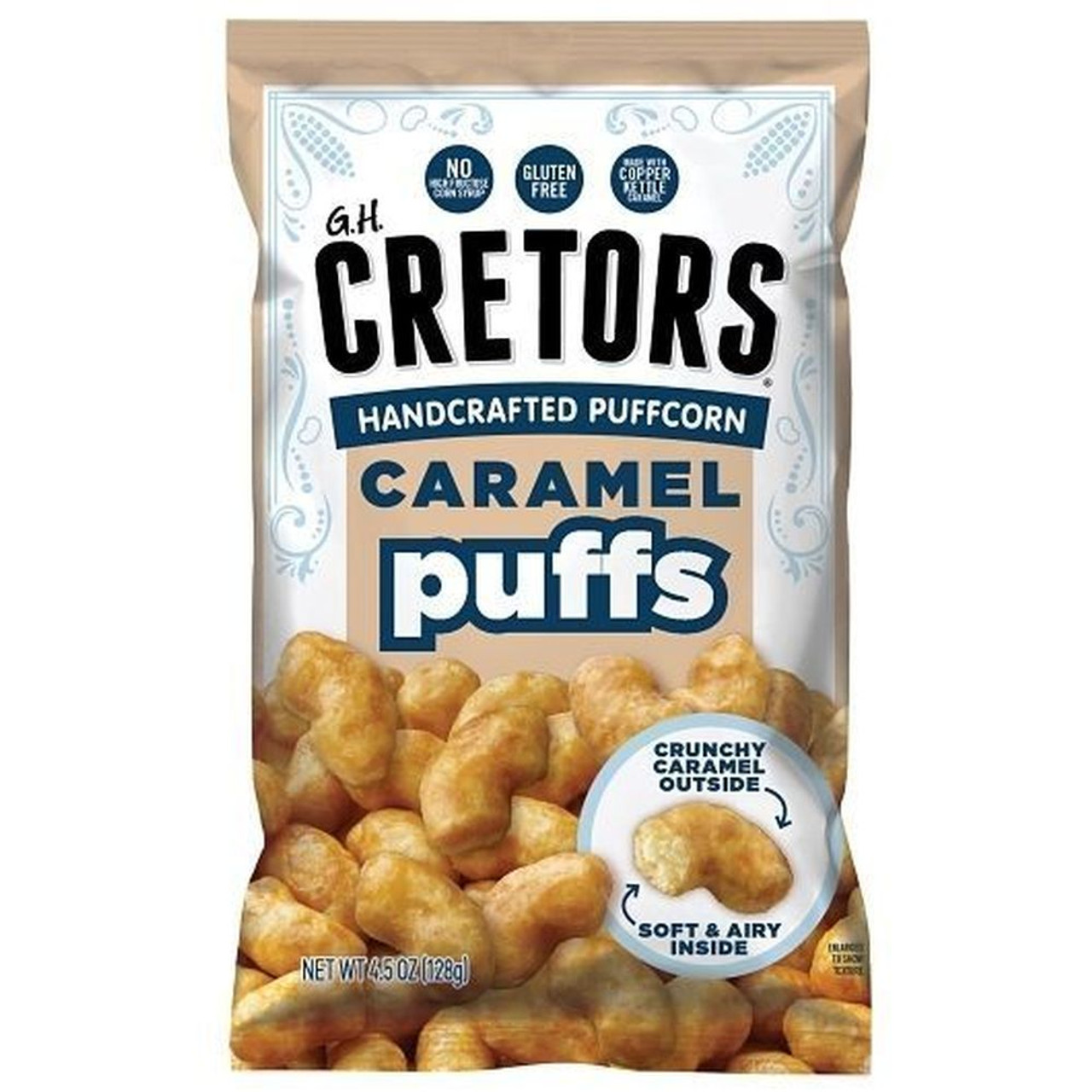Gh Cretors Caramel Flavored Corn Puffs, 4.5 Ounce, 6 Per Case
