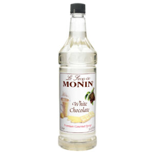 Monin White Chocolate Syrup, 1 Liter, 4 Per Case
