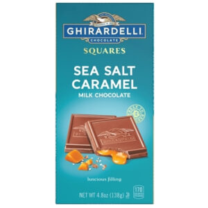 Ghirardelli Milk Chocolate Sea Salt Caramel Squares, 4.8 Ounces, 10 Per Case
