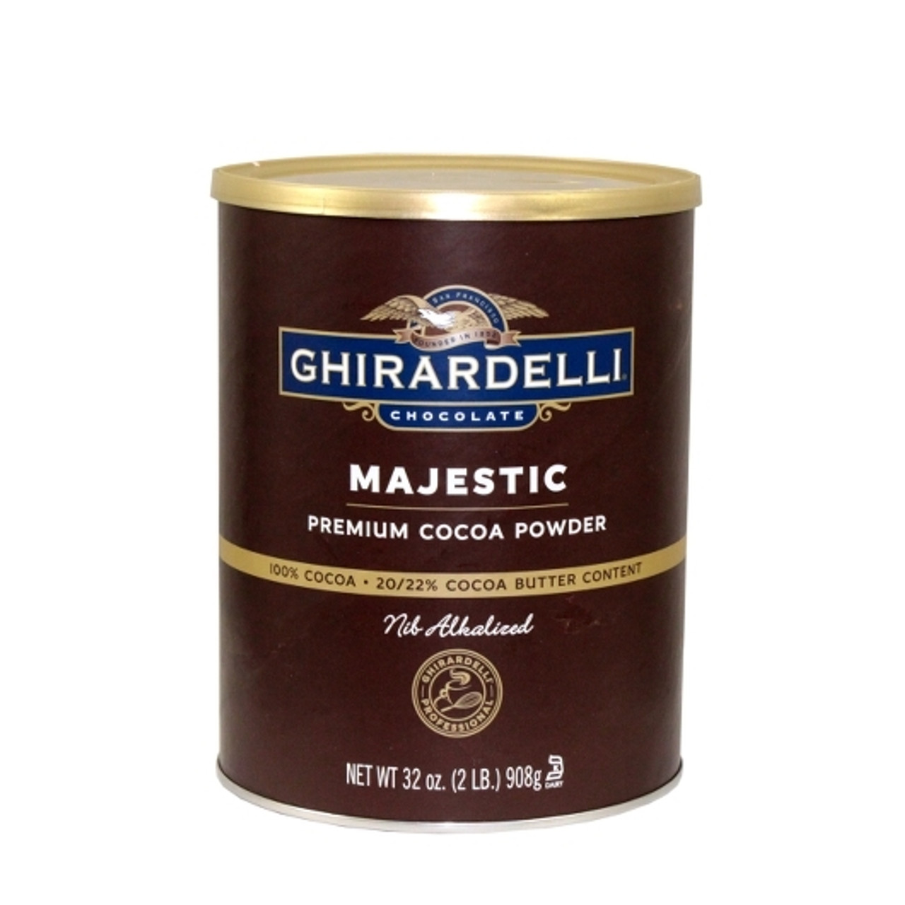 Ghirardelli Majestic Premium Cocoa Powder, 2 Pounds, 6 Per Case