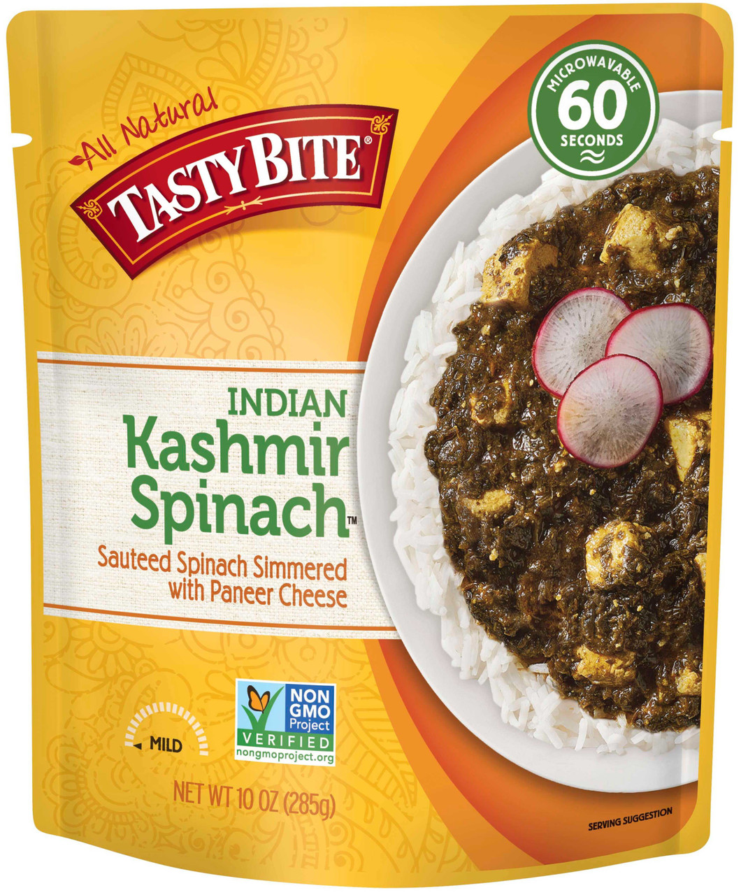 Tasty Bite Kashmir Spinach, 10 Ounce, 48 Per Case