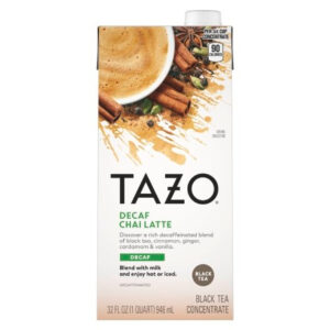 Tazo Decaf Chai Black Tea Concentrate, 32 Ounces, 6 Per Case