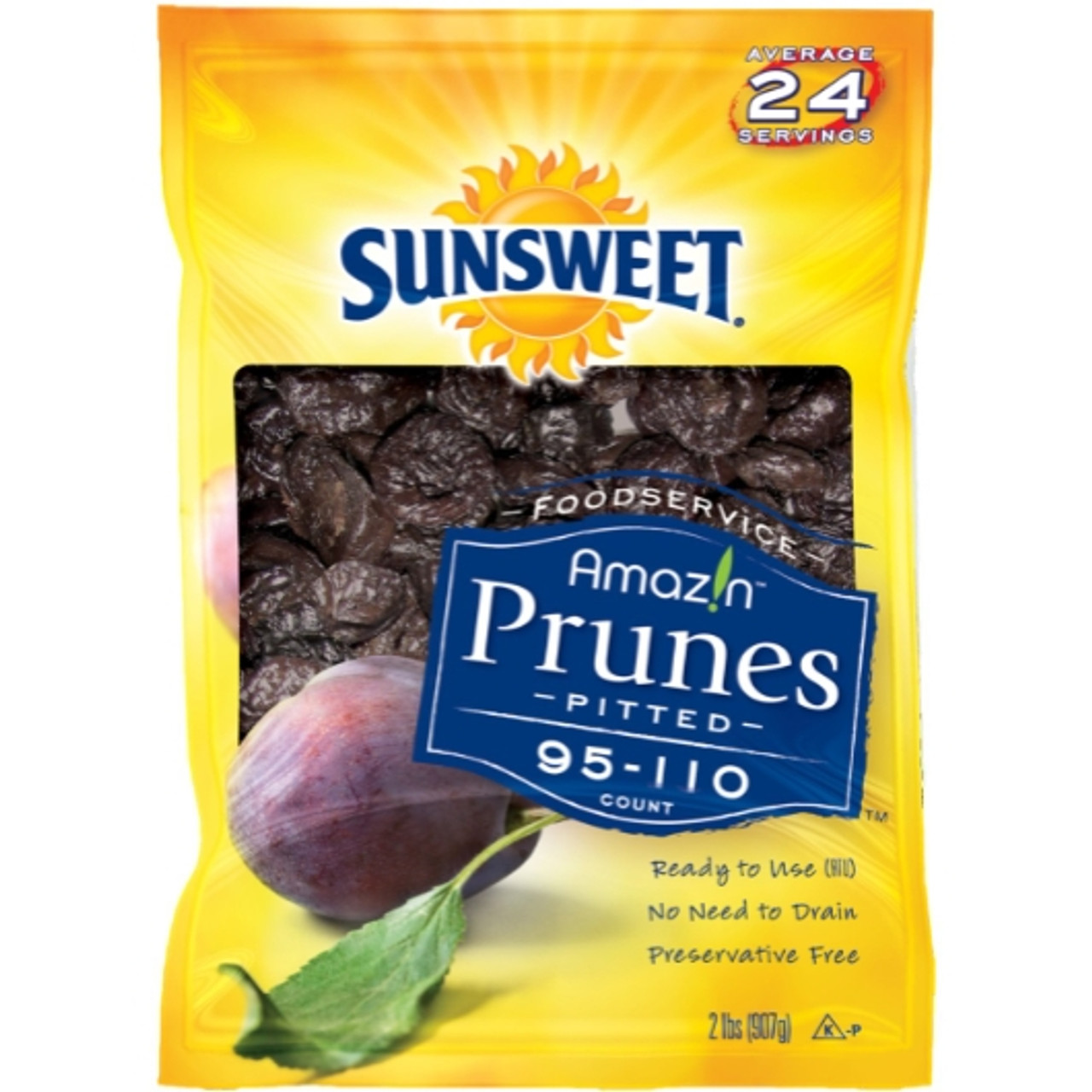 Sunsweet Grower 95-105 Pitted Prune, 12 Pound, 1 Per Case