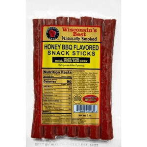 Wisconsins Best Honey Bbq Snack Sticks, 7 Ounce, 12 Per Case