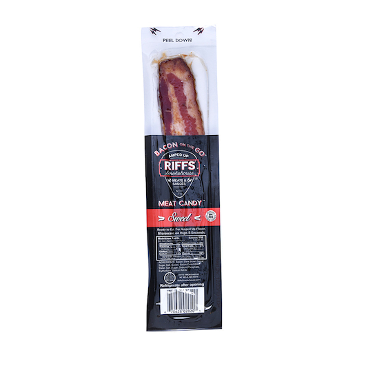 Riffs Smokehouse Bacon Sweet Meat Candy, 0.7 Ounce, 144 Per Case