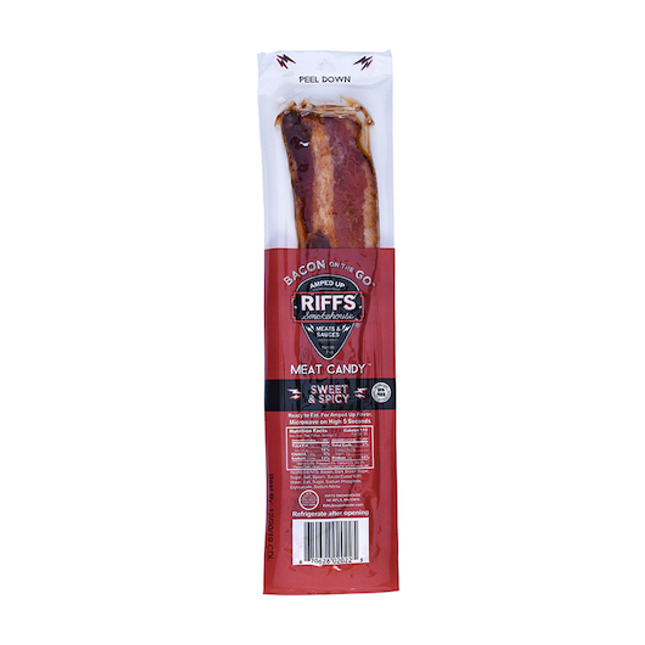 Riffs Smokehouse Bacon Sweet and Spicy, 0.7 Ounces, 144 Per Case