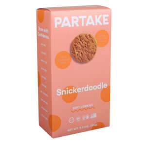 Partake Snickerdoodle Soft Cookies, 5.5 Ounce, 6 Per Case