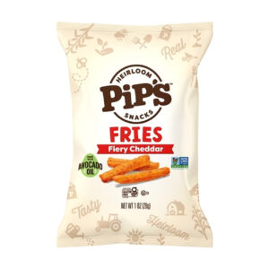 Pips Heirloom Snacks Pipcorn Heirloom Fiery Cheddar Fries, 1 Ounce, 24 Per Case
