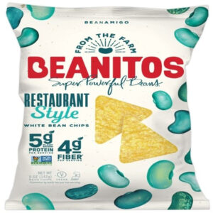 Beanitos Restaurant Style White Bean with Sea Salt Chips, 5 Ounce, 6 per case.